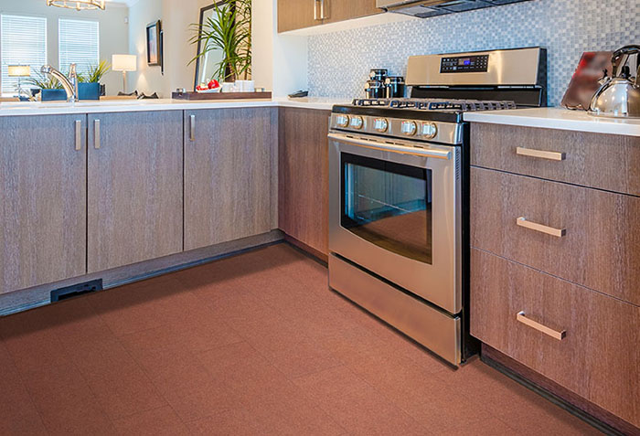 Cork flooring in kitchen | Ronnie's Carpets & Flooring