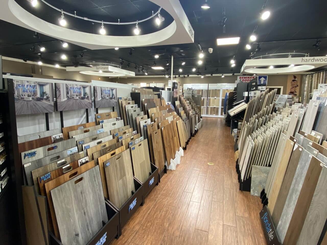 variety of flooring products at showroom | Ronnie's Carpets & Flooring